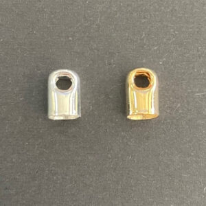 4mm silver and gold plated end caps