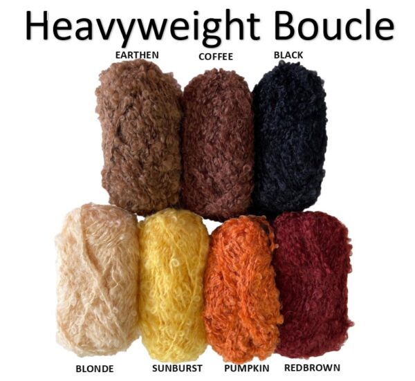 Heavyweight boucle doll hair yarn