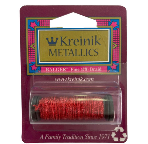 metallic red thread