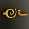 swirl gold plated toggle