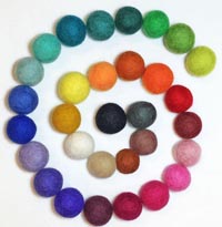 wool felt beads