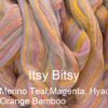 Itsy Bitsy Bamboo and merino wool top roving