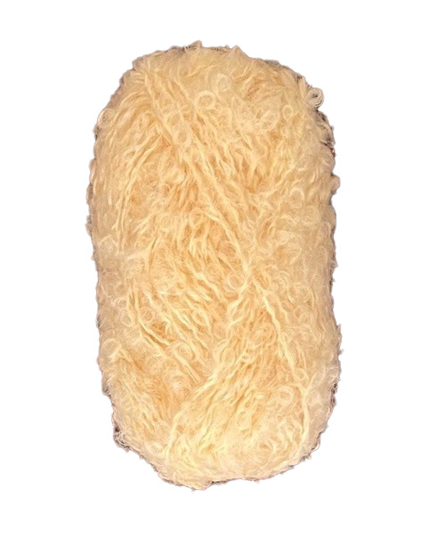 Blonde heavy boucle yarn