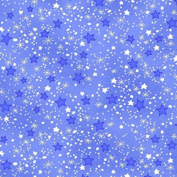 Blue Stars cotton flannel