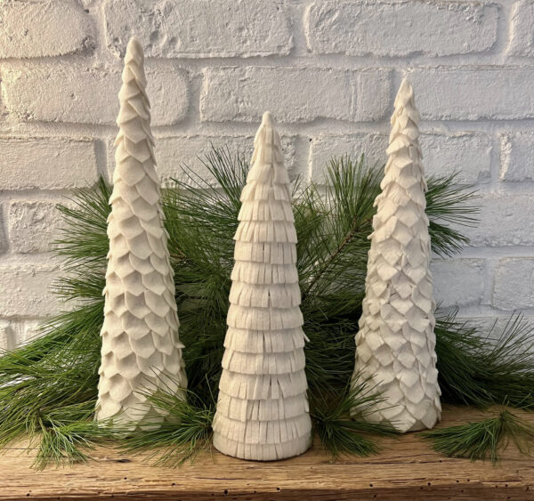 Felt Christmas Tree kit using cones 1