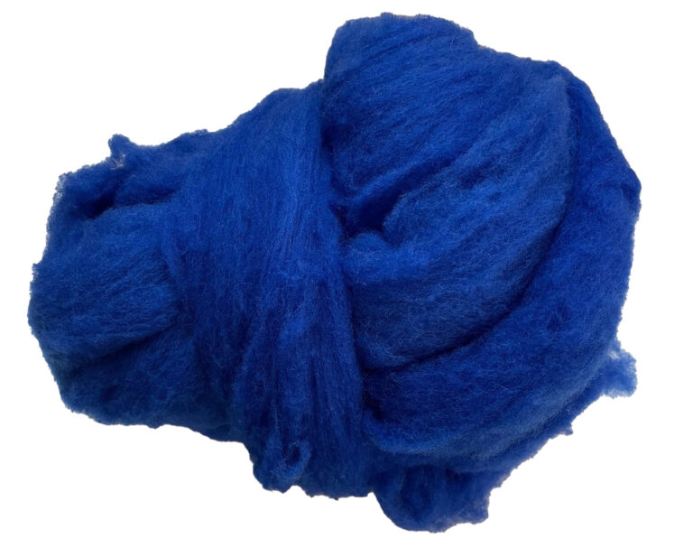Great Lakes wool roving blue
