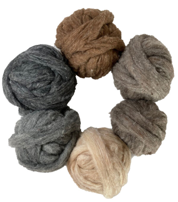 wool roving sliver natural colors