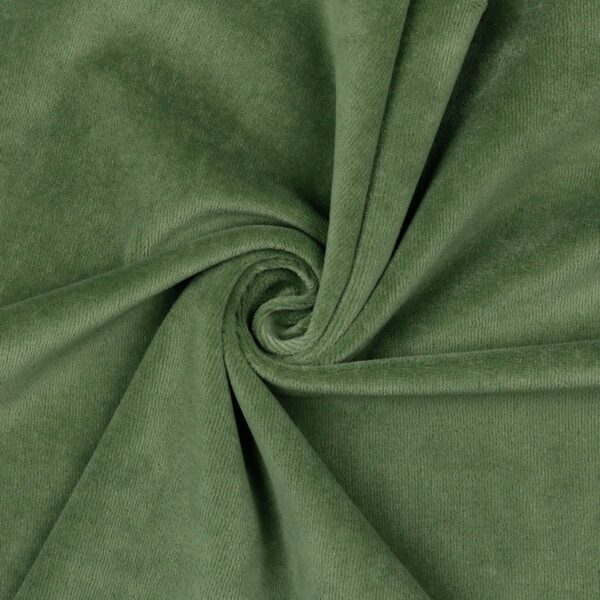 Moss Green cotton velour