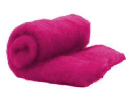 Perendale Wool  -- Carded Batt --  Magenta