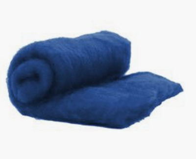 Perendale Wool  -- Carded Batt --  Ocean Blue