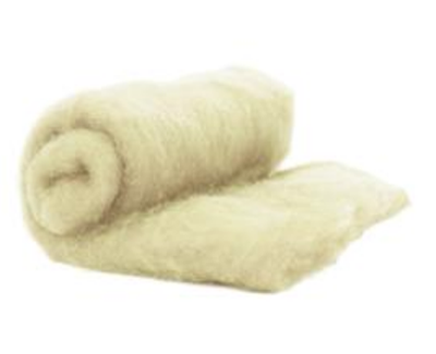 Perendale Wool  -- Carded Batt --  Natural