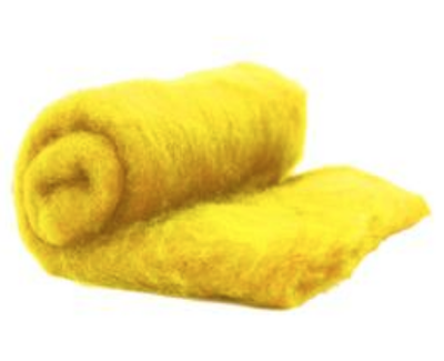 Perendale Wool  -- Carded Batt --  Bright Yellow