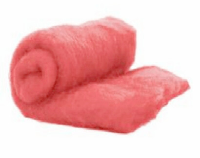 Perendale Wool  -- Carded Batt --  Salmon