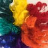 Rainbow Dyed  Wool Locks