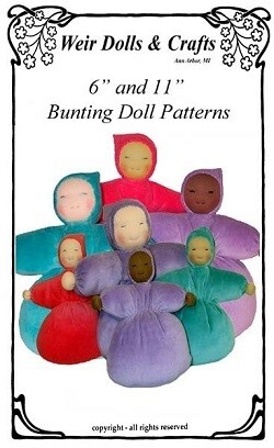 11" and 6" Bunting Doll Pattern