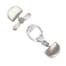 Sterling Silver Flat Braid Floral Clasp-- $12.95 - $14.95