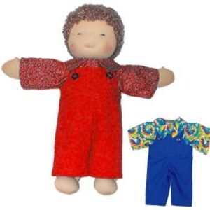 12" Doll Overall Set - Blue
