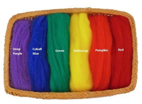 NZ Corriedale Wool Roving -- 15 Nature Colors