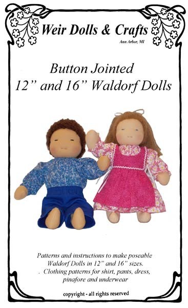 12" & 16&quot Button Jointed Waldorf Doll Pattern